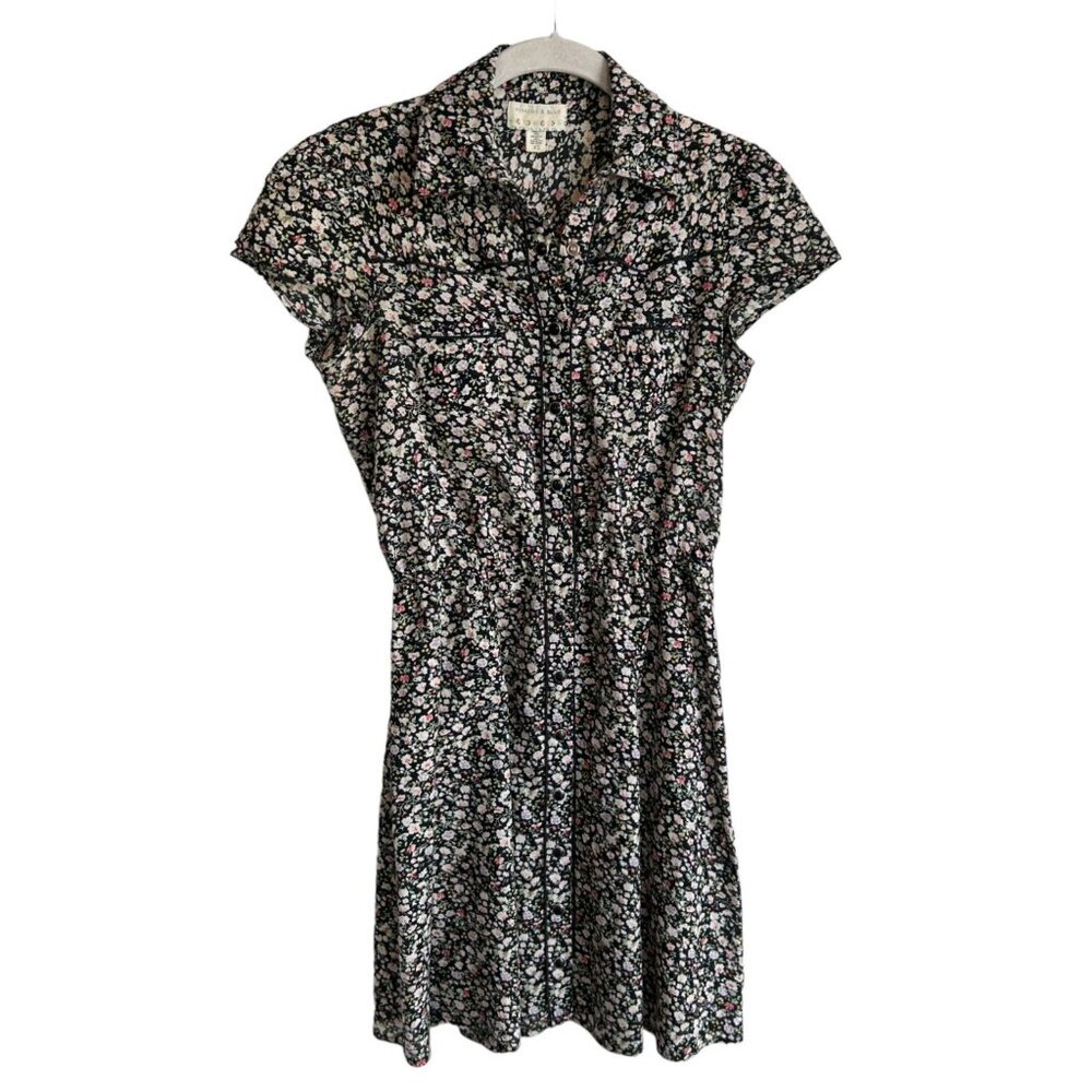 Kimchi & Blue Women's Multicolor Snap Front Short Sleeve Mini Dress - Size XS
